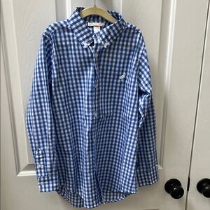 The Beaufort Bonnet Company Blue and White Gingham Dean’s List Dress Shirt
